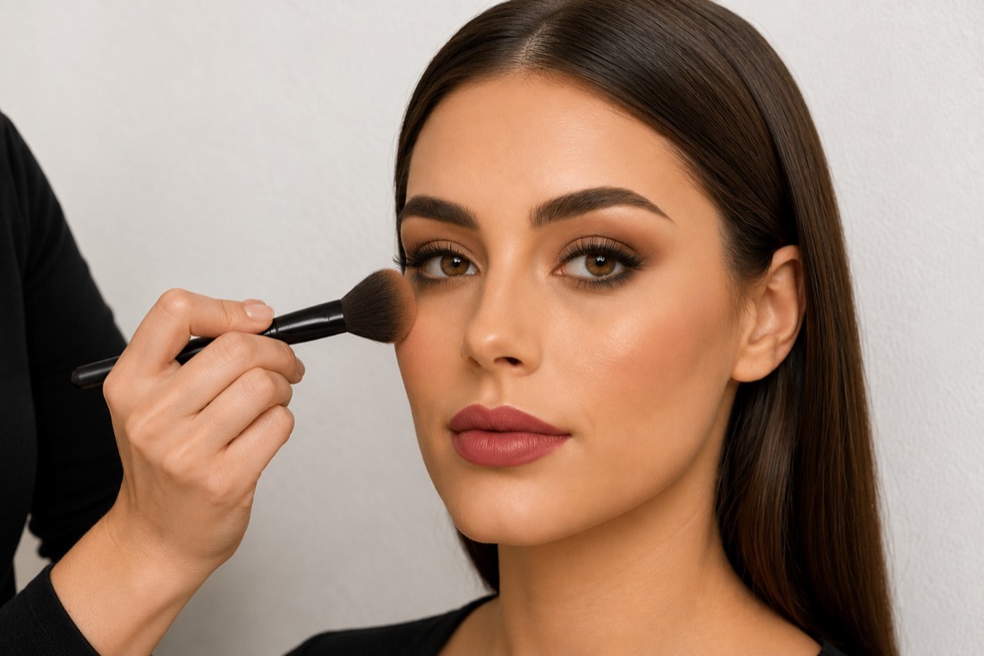 Makeup application at Gil Ferrer Salon
